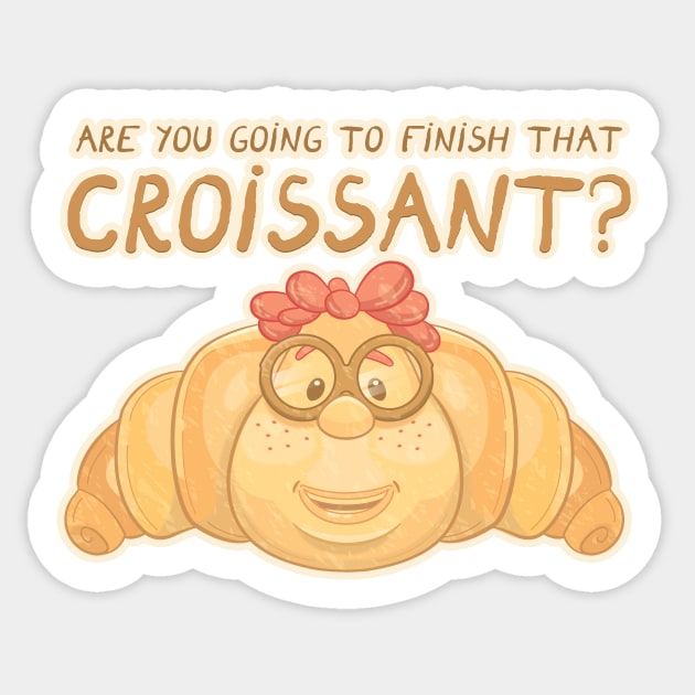 Croissant Sticker by Sam Potter Design